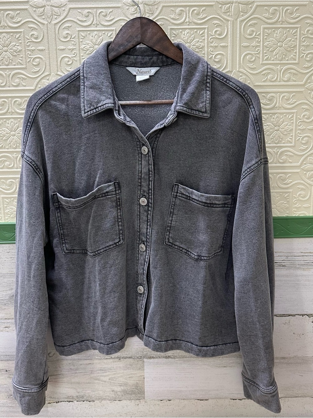 Natural Reflections Washed Gray Jean Jacket